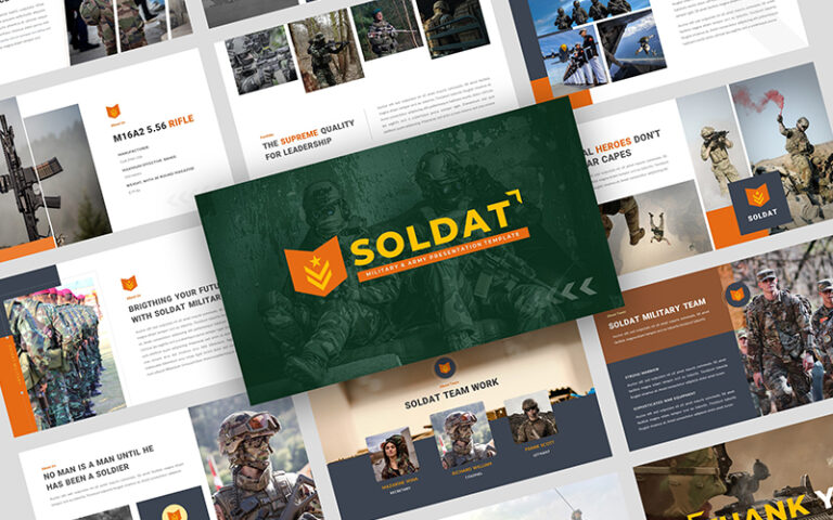 SOLDAT - Military & Army Presentation PowerPoint Template - MasterBundles