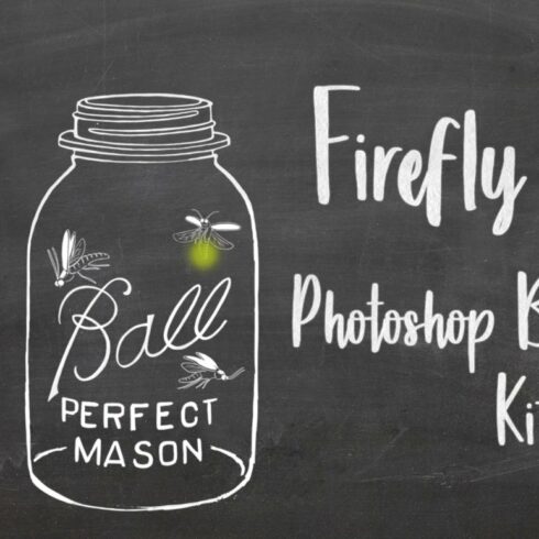 Firefly Mason Jar Photoshop Brushescover image.