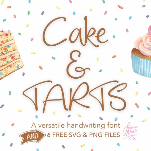 Cake & Tarts Handwriting Font cover image.