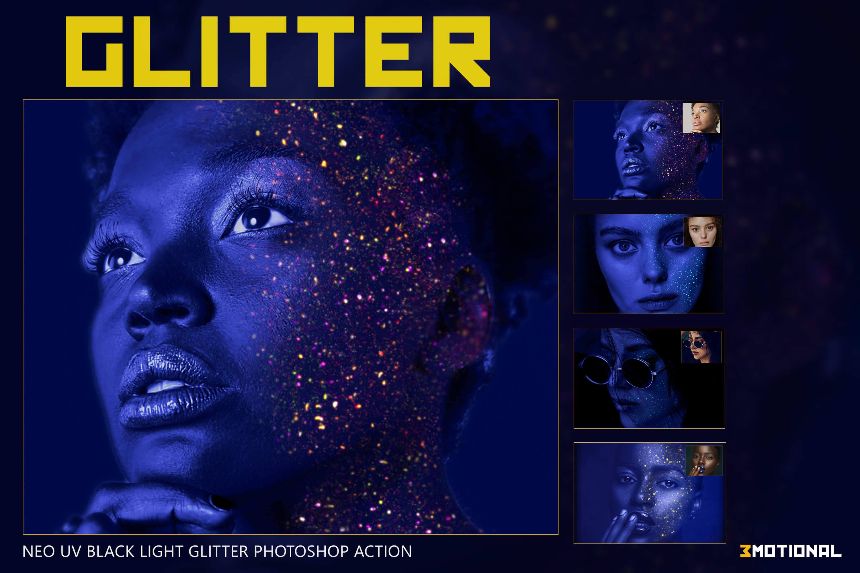 Neo UV Black Light Glitter Photoshopcover image.