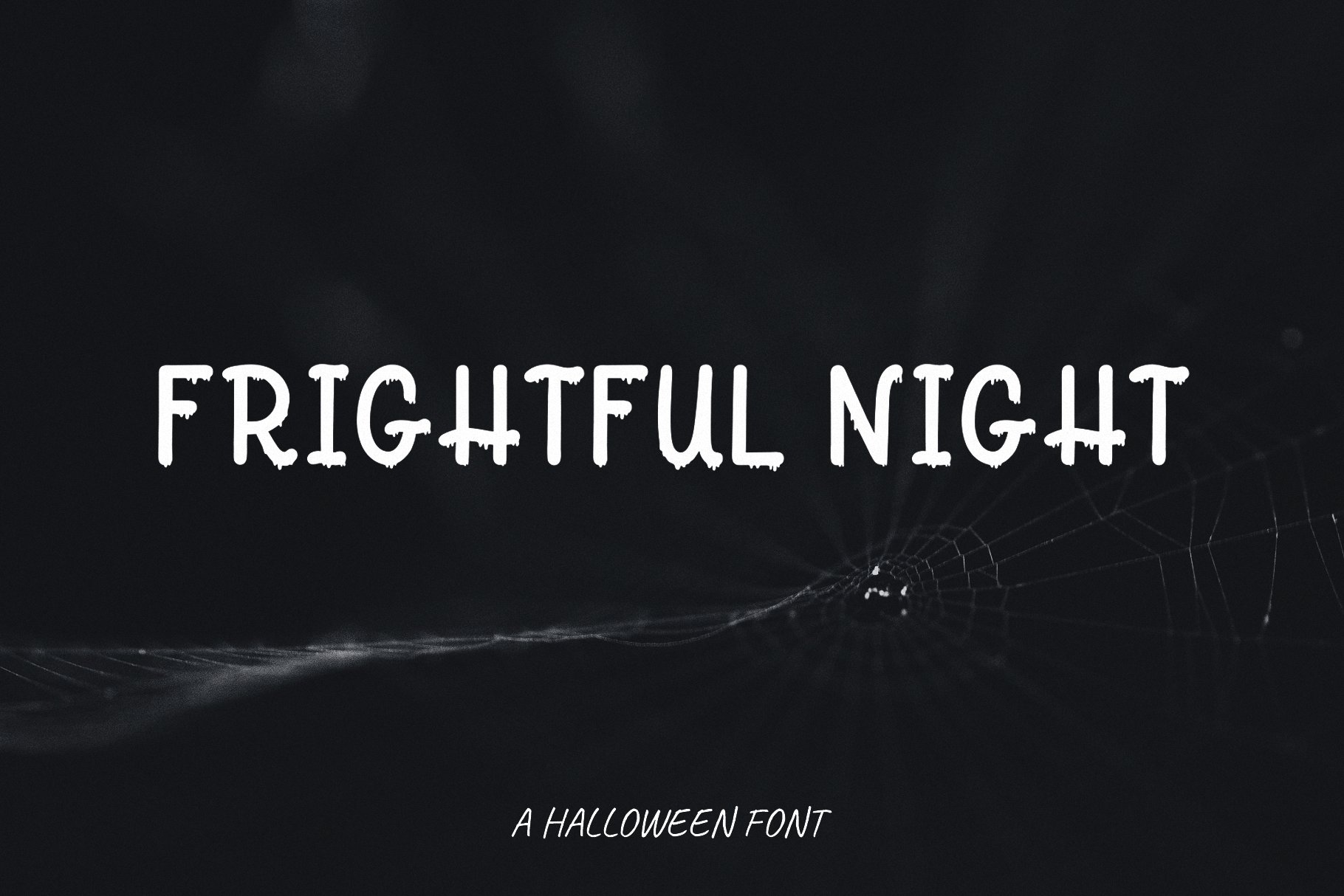 Frightful night - a Halloween font cover image.