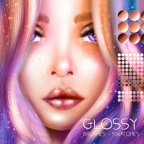 Glossy Skin Assets for Photoshopcover image.