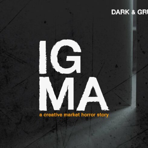IGMA Bold - Dark & Grungy Font cover image.