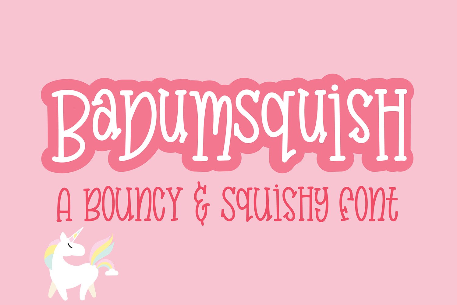 Badumsquish - a bouncy squishy font! cover image.