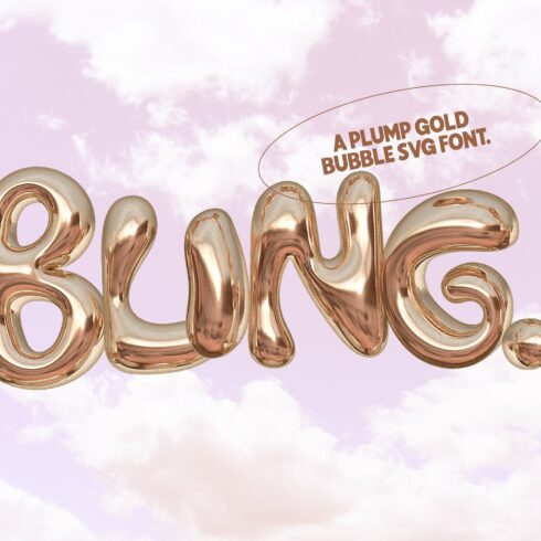 Bling - A Gold Balloon SVG Font cover image.