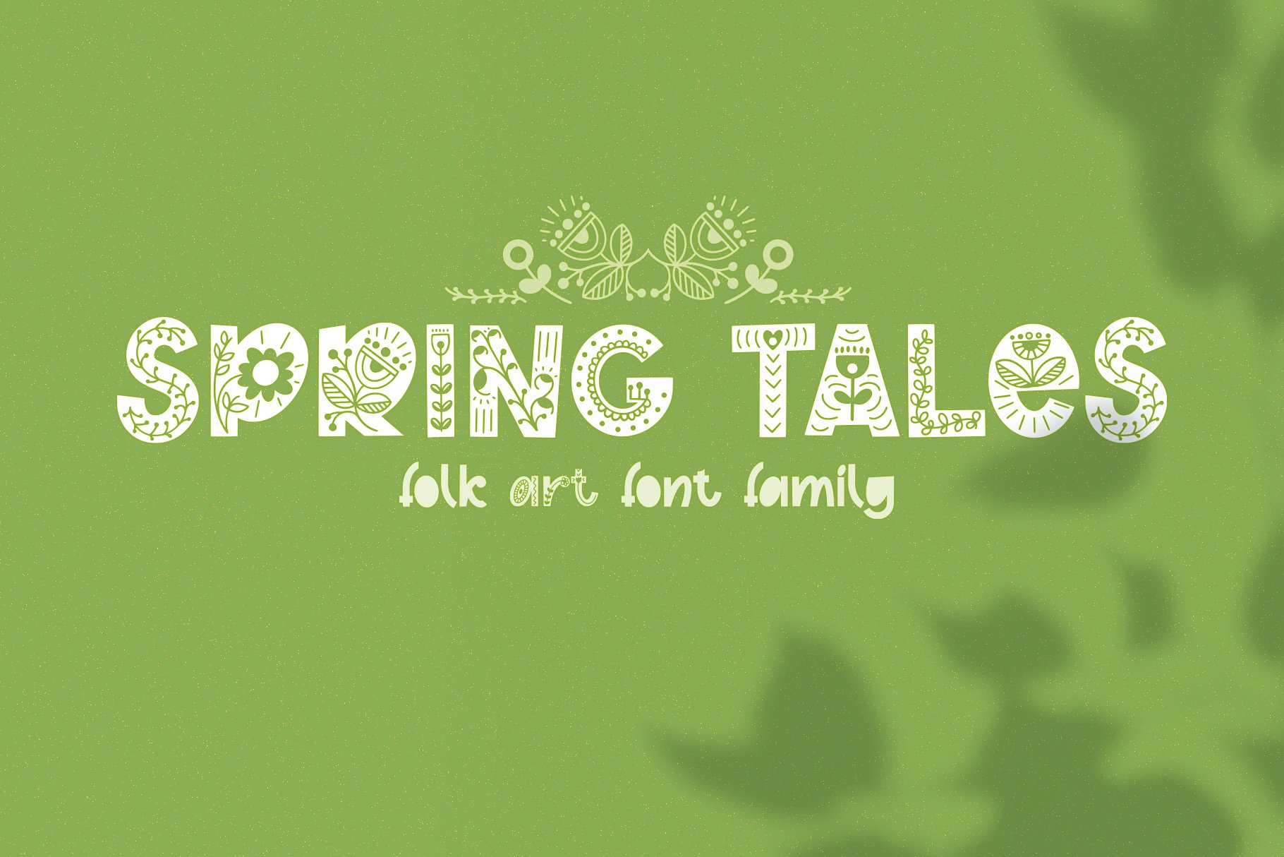 Spring Tales | Folk Art Font cover image.
