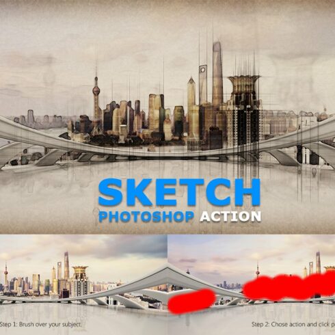 Sketch Photoshop Actioncover image.