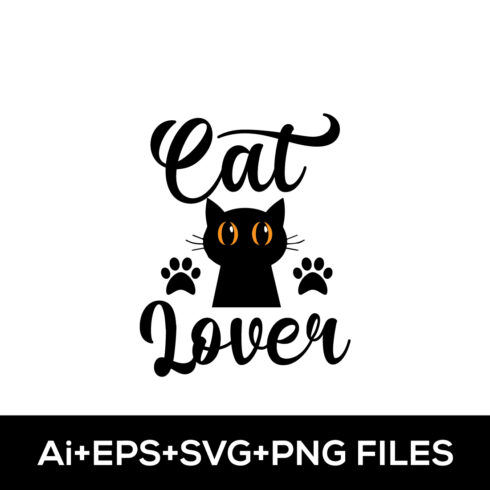 Cat Lover T-Shirt Design cover image.