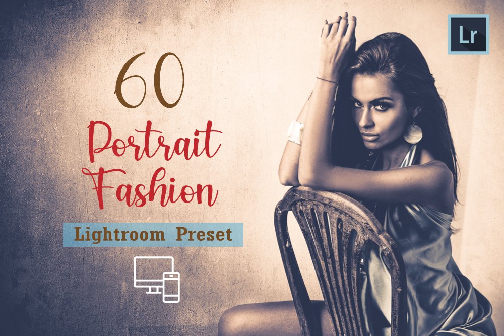 60 Portrait Fashion Lightroom Presetcover image.