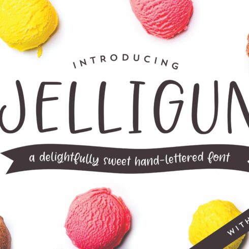 Jelligun | Hand-lettered Font cover image.