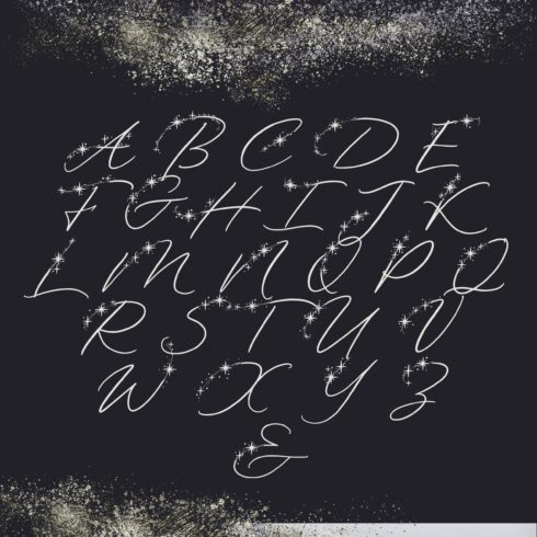Glitter. Festive font with sparks cover image.