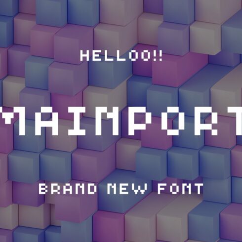 A font that is made up of cubes.