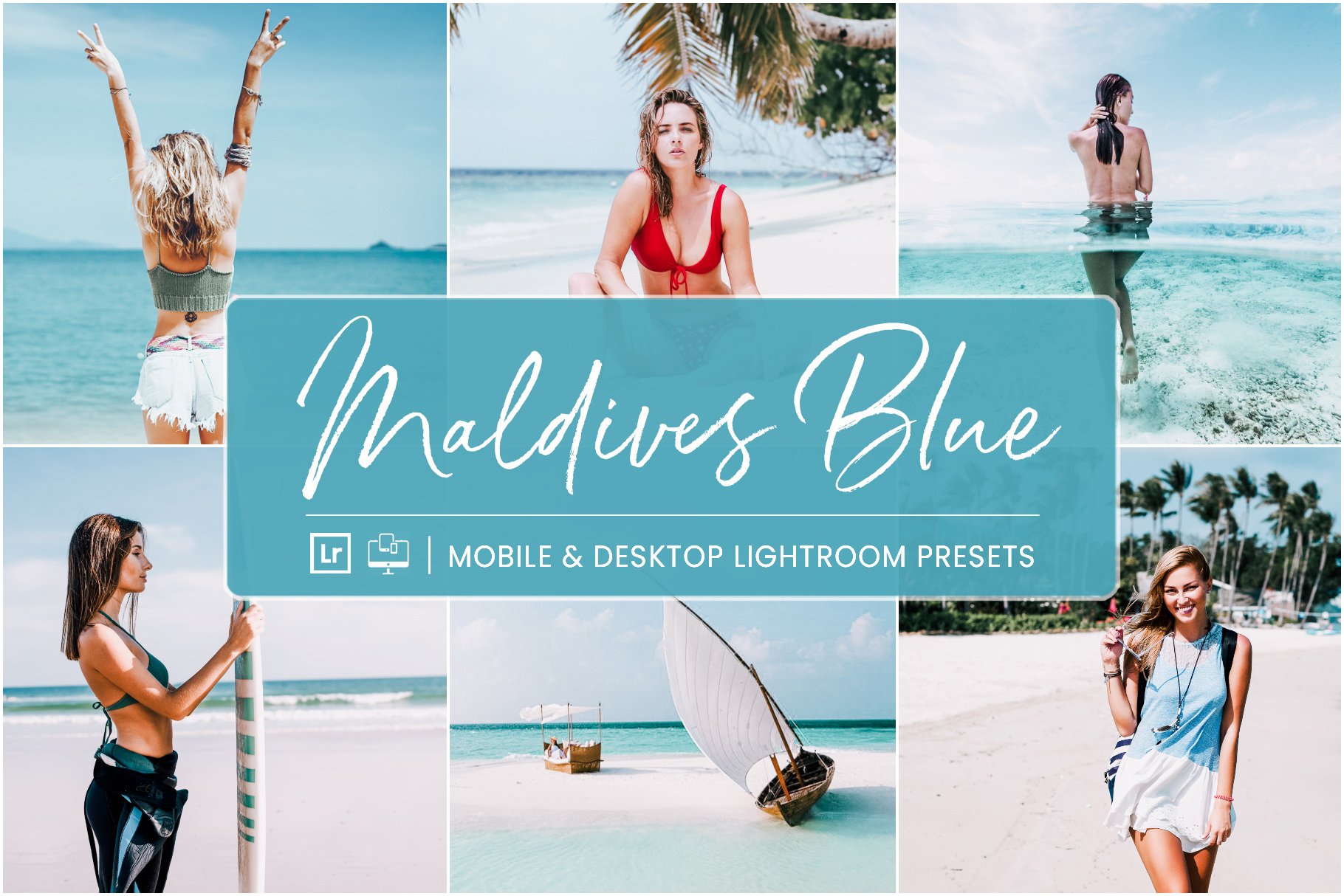 MALDIVES BLUE LIGHTROOM PRESETScover image.