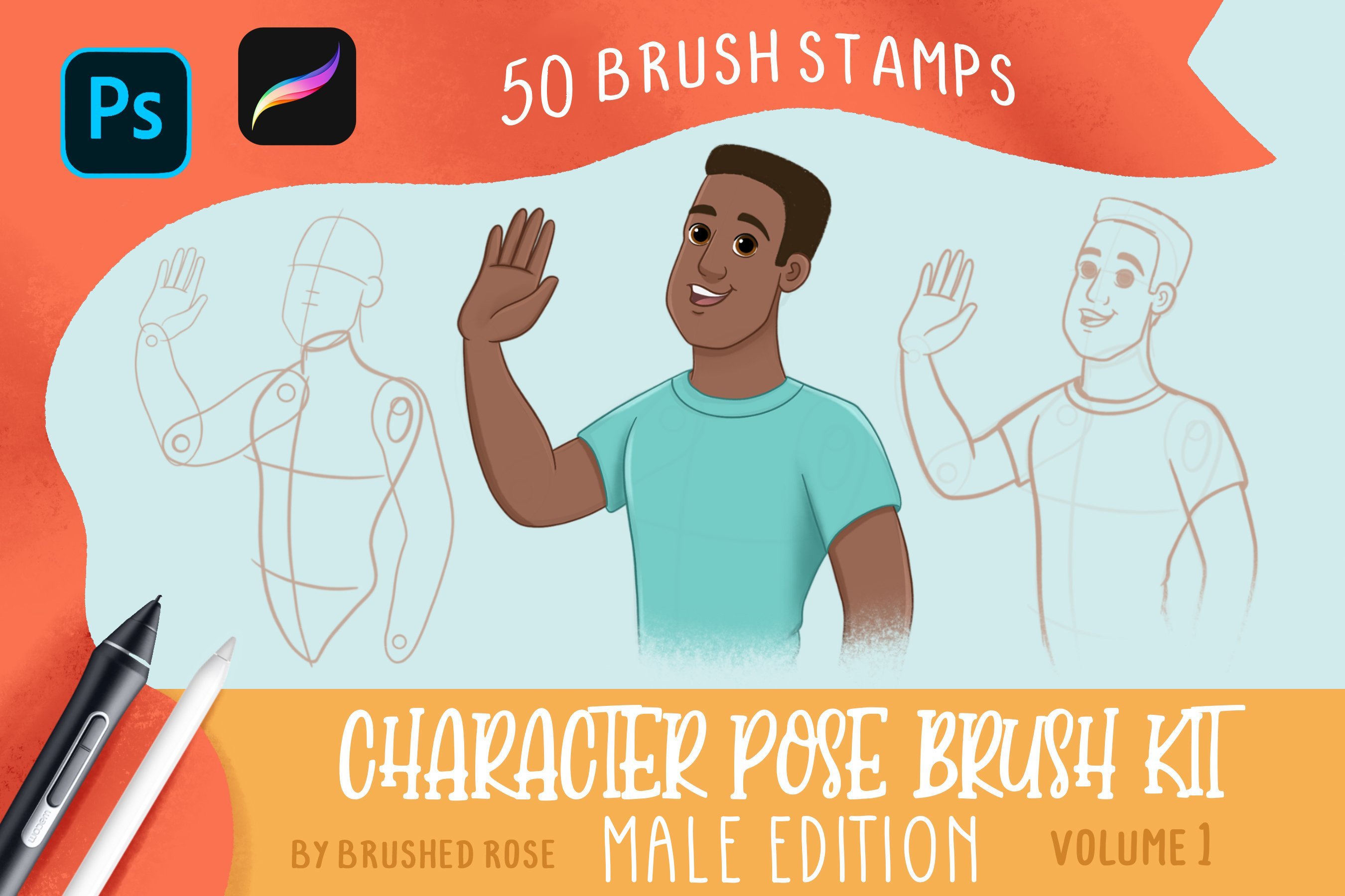 Character Pose Brush Kit - Malecover image.