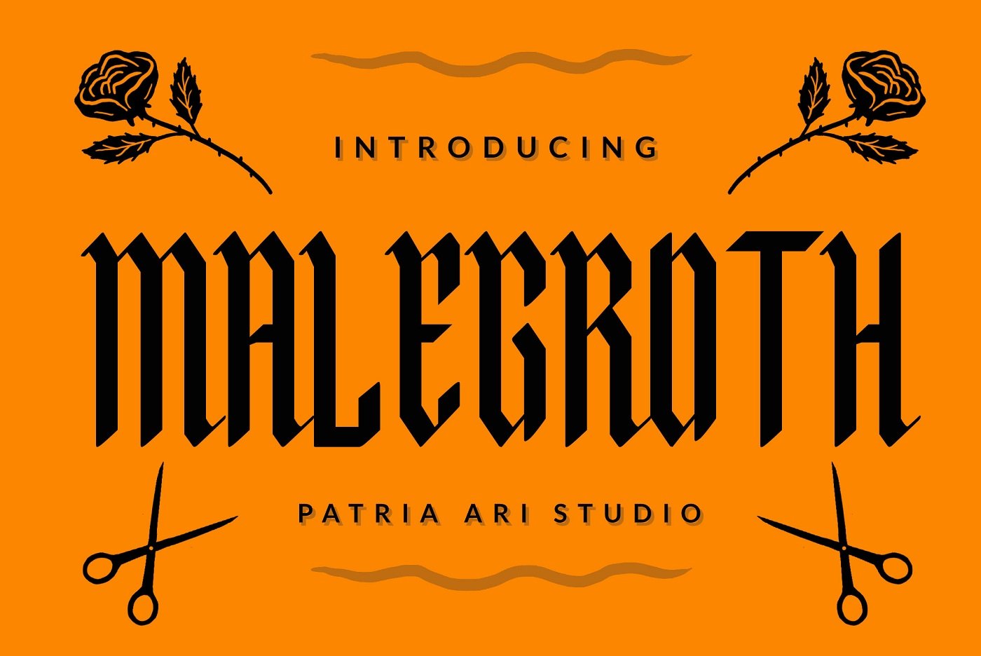 Malegroth - Tall Blackletter Fonts cover image.