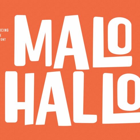 Malohallo Display Font cover image.