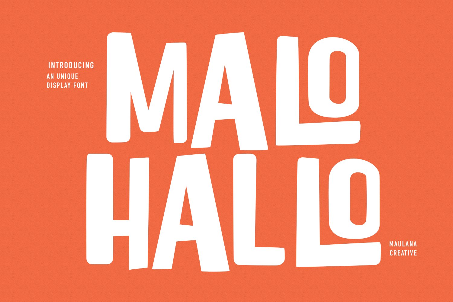 Malohallo Display Font cover image.