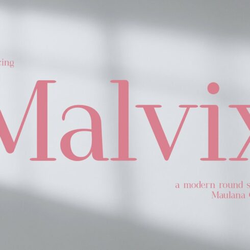Malvix Modern Round Serif Font cover image.