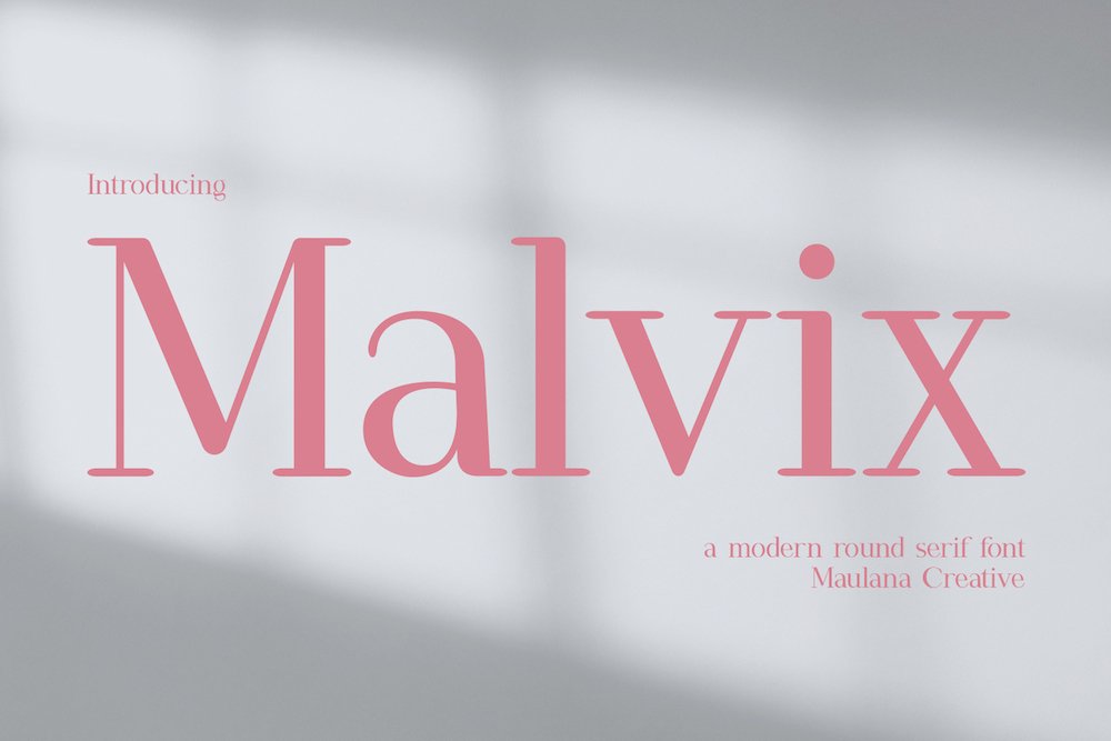 Malvix Modern Round Serif Font cover image.