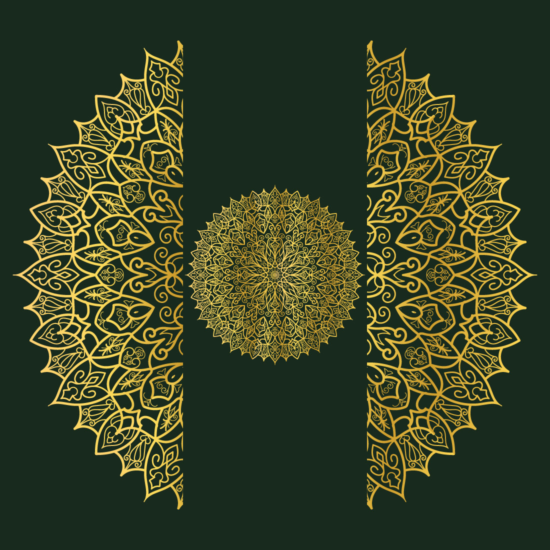 Golden Mandala Templates - 3 (Premium Looking) cover image.
