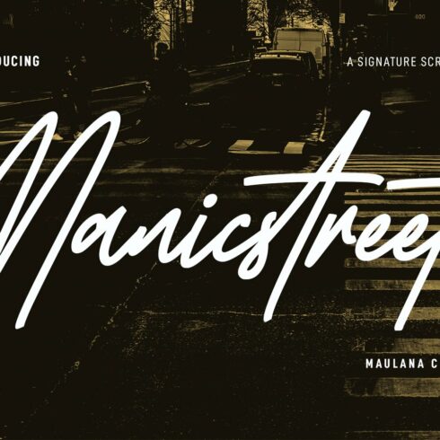 Manic Streets Signature Font cover image.