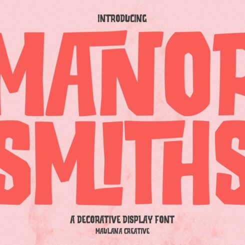 Manor Smiths Display Font cover image.