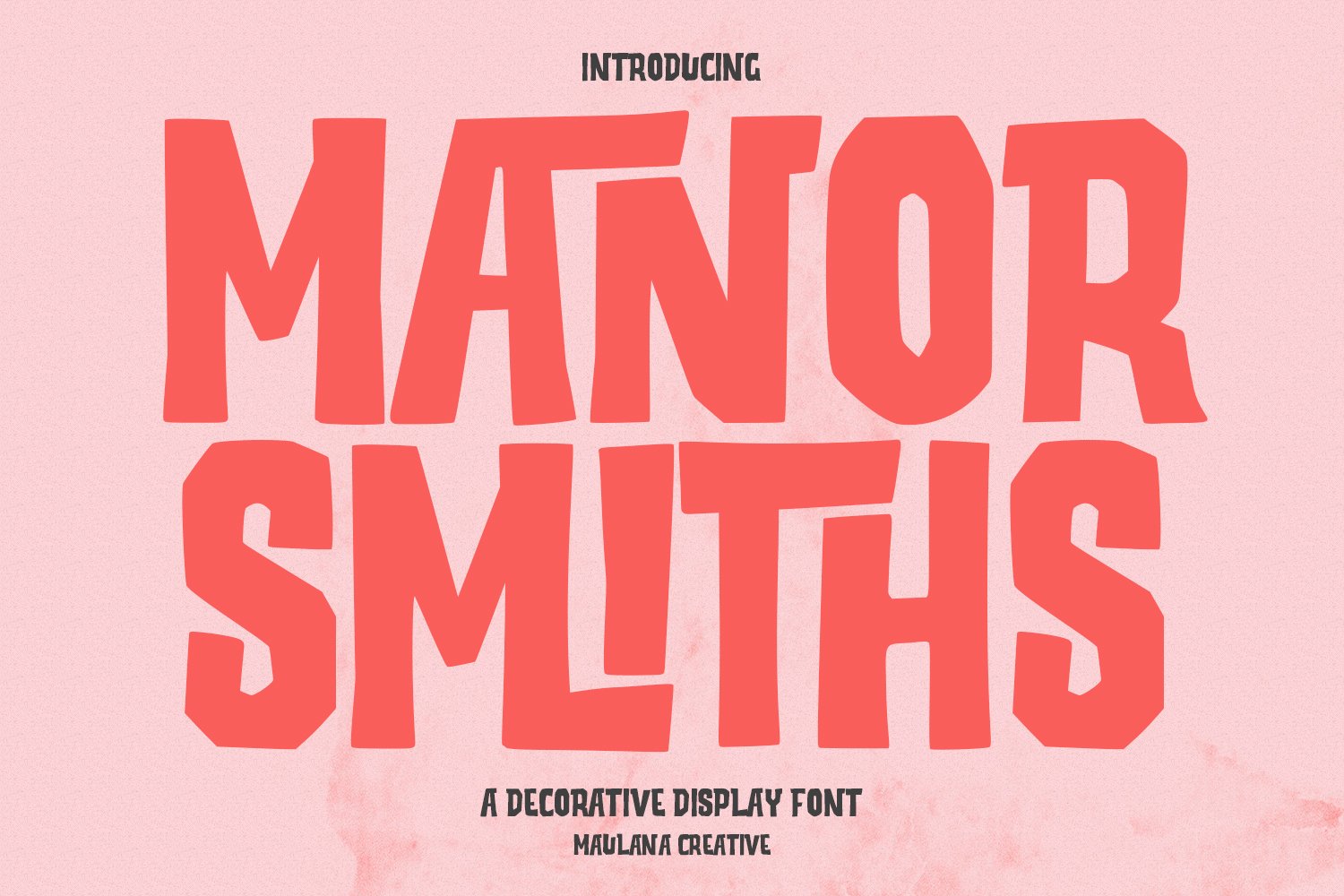 Manor Smiths Display Font cover image.