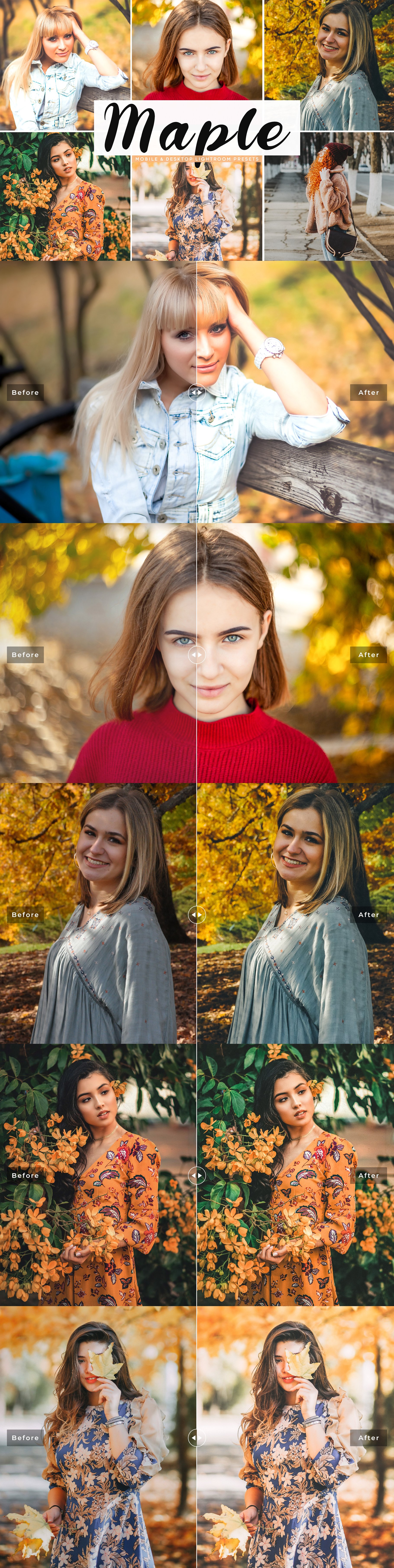 Maple Lightroom Presets Packcover image.