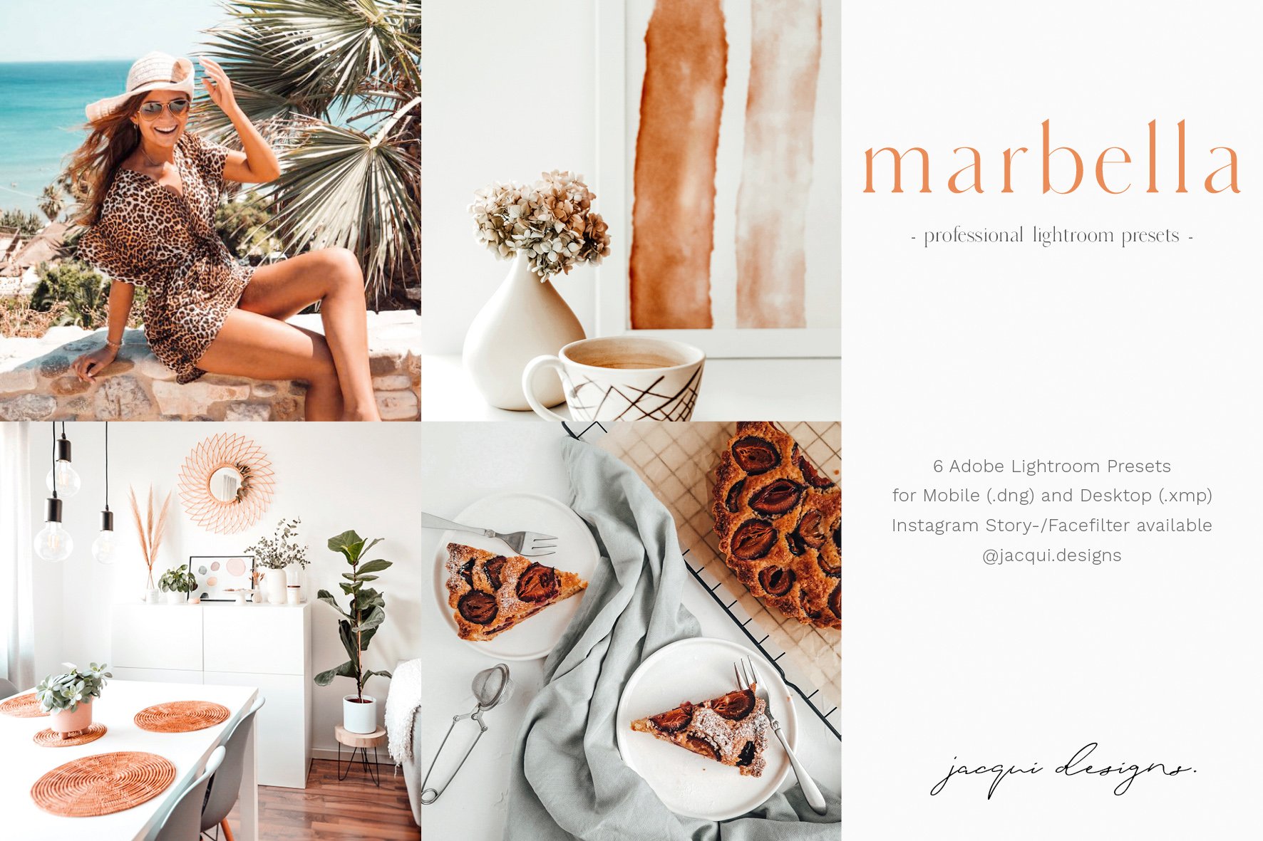 Marbella Lightroom Preset Packcover image.