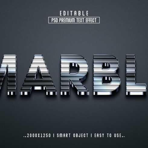 Marble 3D Editable Text Effect stylecover image.
