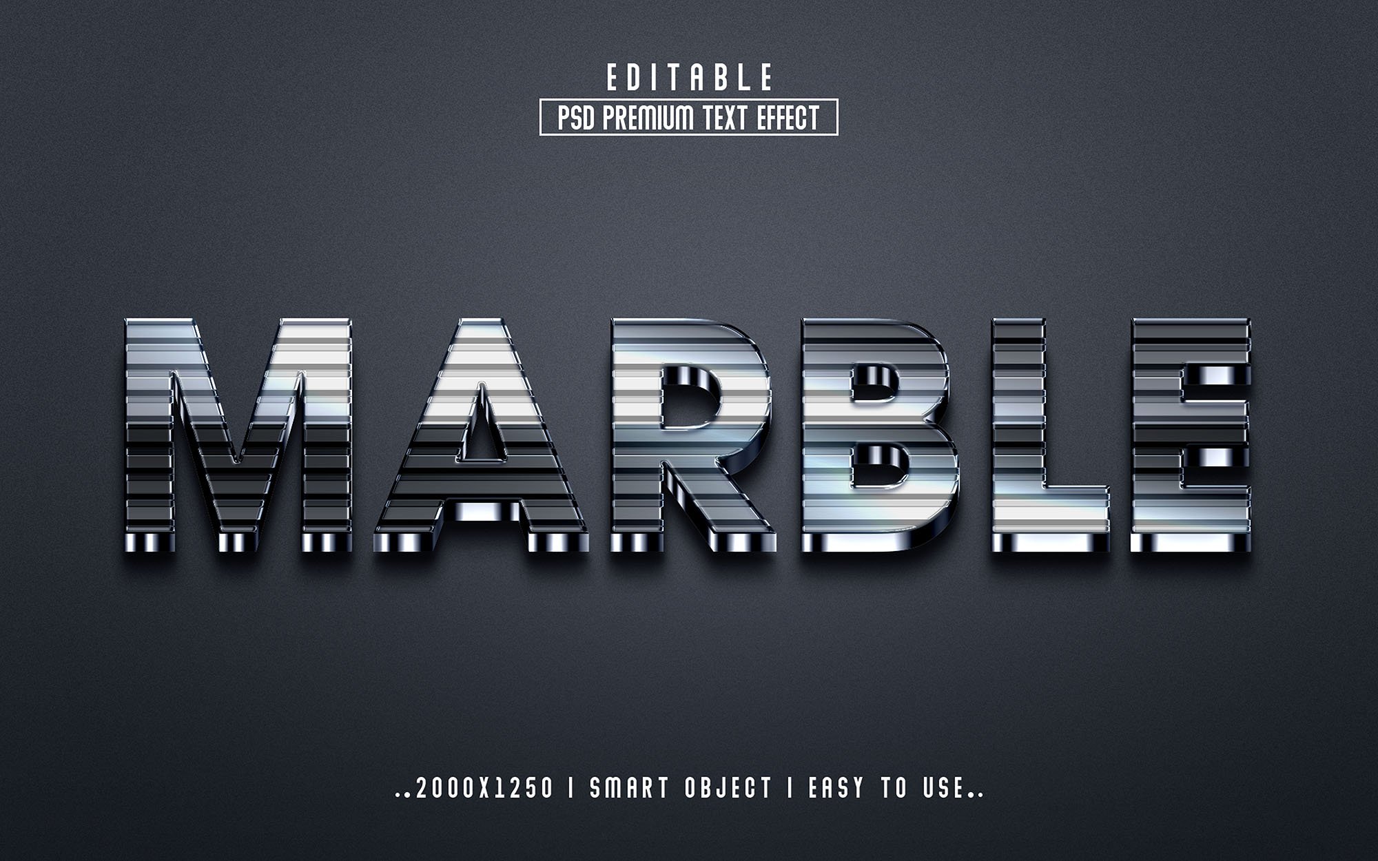 Marble 3D Editable Text Effect stylecover image.