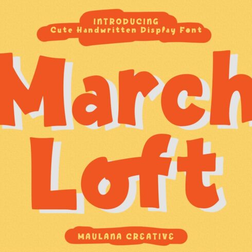 March Loft Handwritten Display Font cover image.