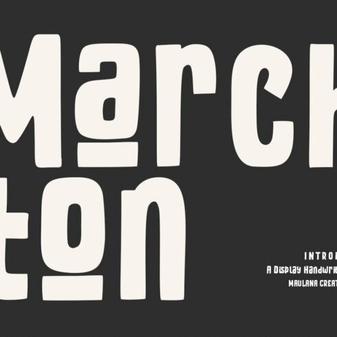 Marchton Display Handwritten Font cover image.