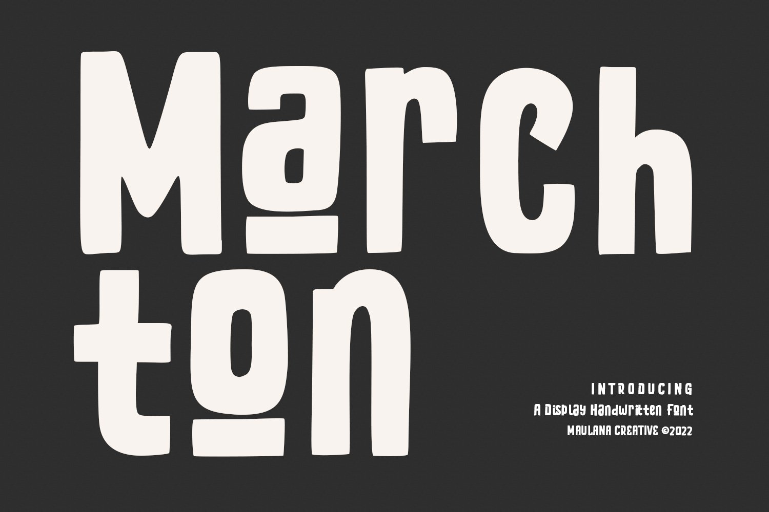 Marchton Display Handwritten Font cover image.