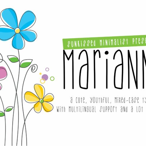Marianne | A cute mixed-case font cover image.