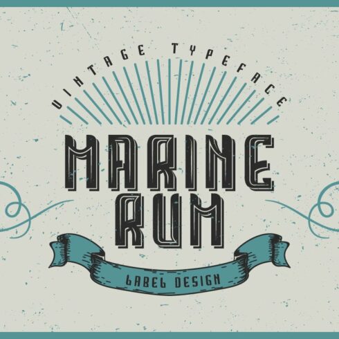 Handcrafted Marine Rum ladel font cover image.