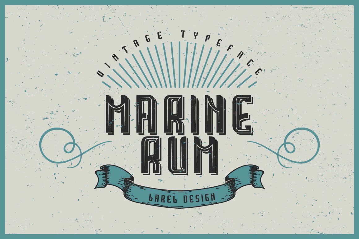 Handcrafted Marine Rum ladel font cover image.