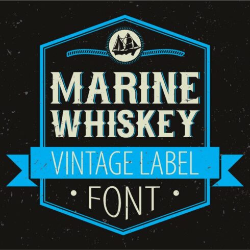 Marine Whiskey label font cover image.