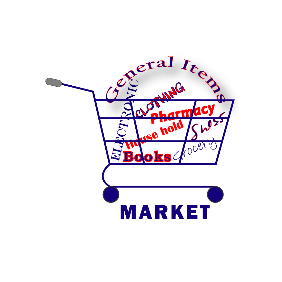 Grocery Market - TShirt Design preview image.