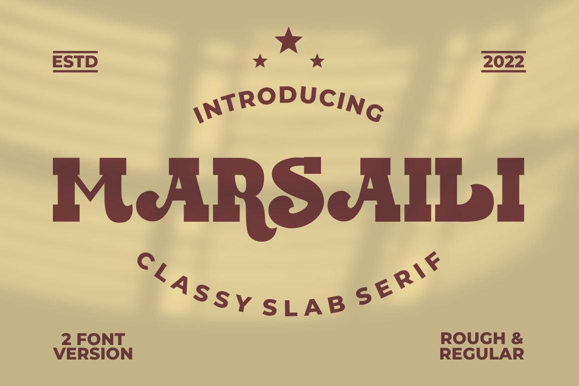 Marsaili - Retro Slab Serif Fontcover image.