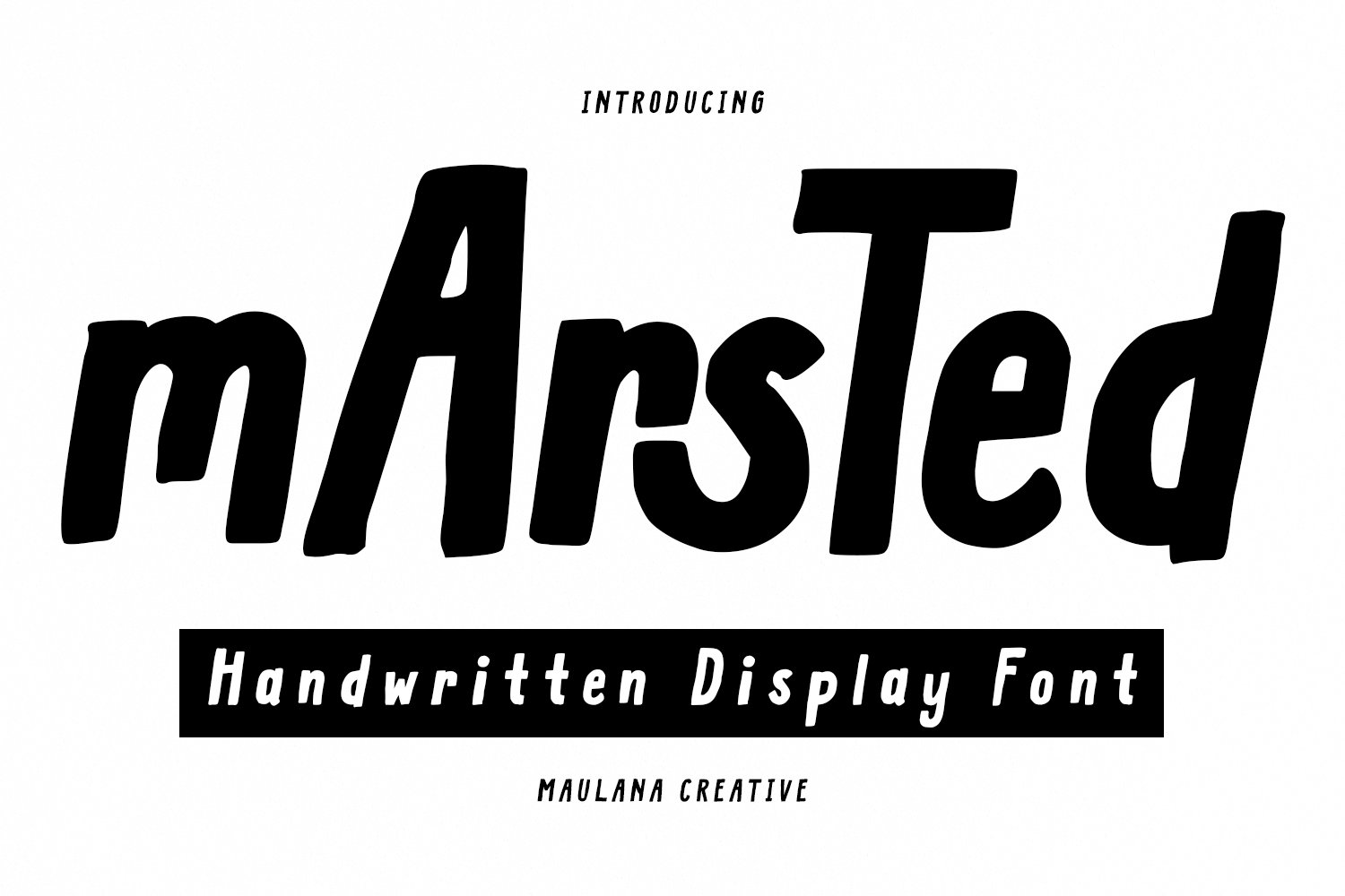 Marsted Handwritten Display Font cover image.