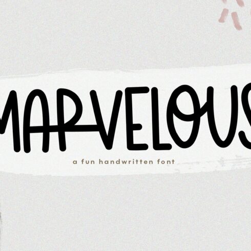 Marvelous - A Handwritten Font cover image.