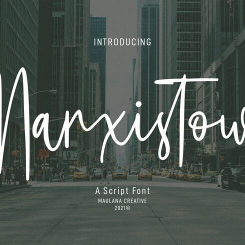 Marxistown Script Font cover image.