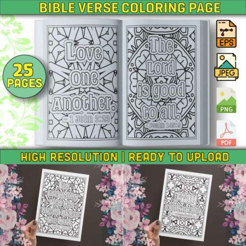 Bible Verse Quotes Coloring Pages cover image.