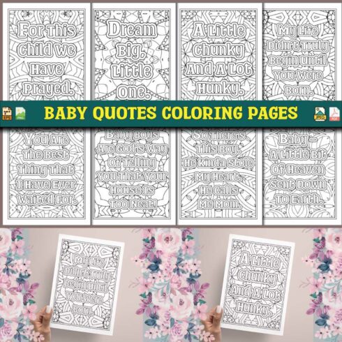 Baby Quotes Coloring Pages cover image.