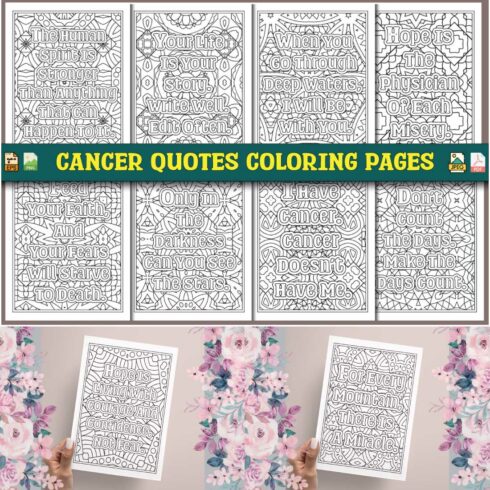 Cancer Quotes Coloring Pages cover image.