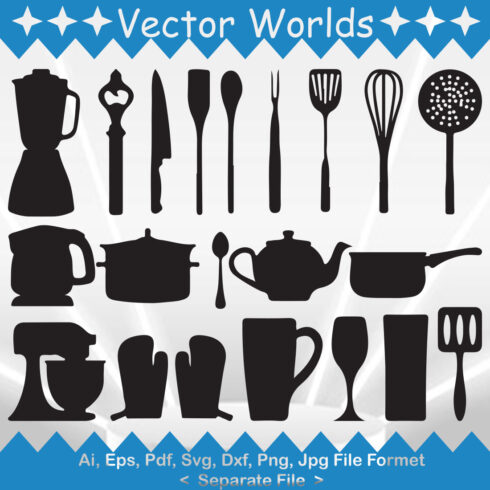 Kitchen SVG Vector Design cover image.