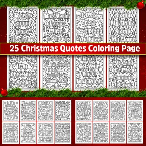 Christmas Quotes Coloring Page cover image.