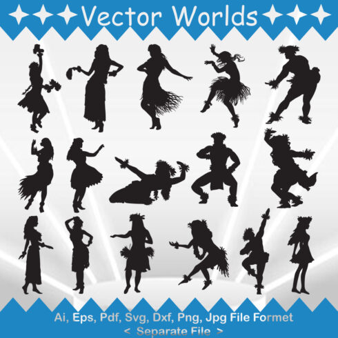 Hula Dancer SVG Vector Design cover image.