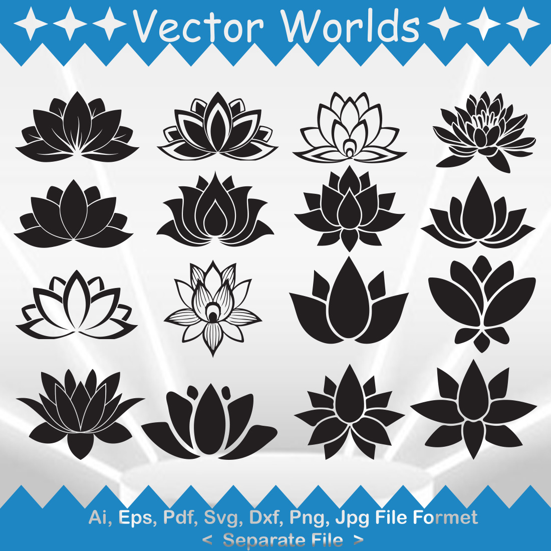 Lotus SVG Vector Design preview image.